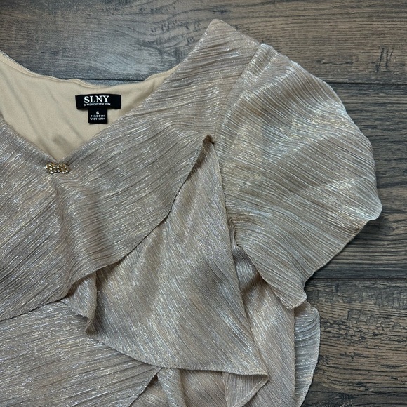 SLNY Dresses & Skirts - SLNY Shimmering Champagne Top